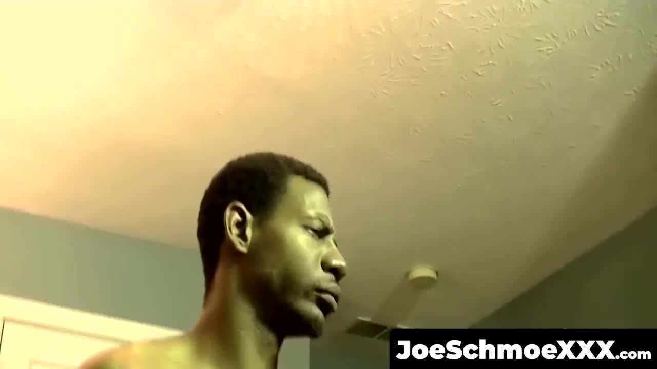 Fat American pervert strokes and sucks a massive black cock